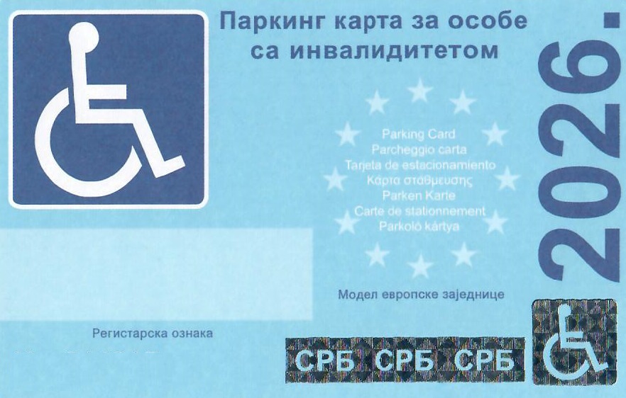 Invalidska parking karta